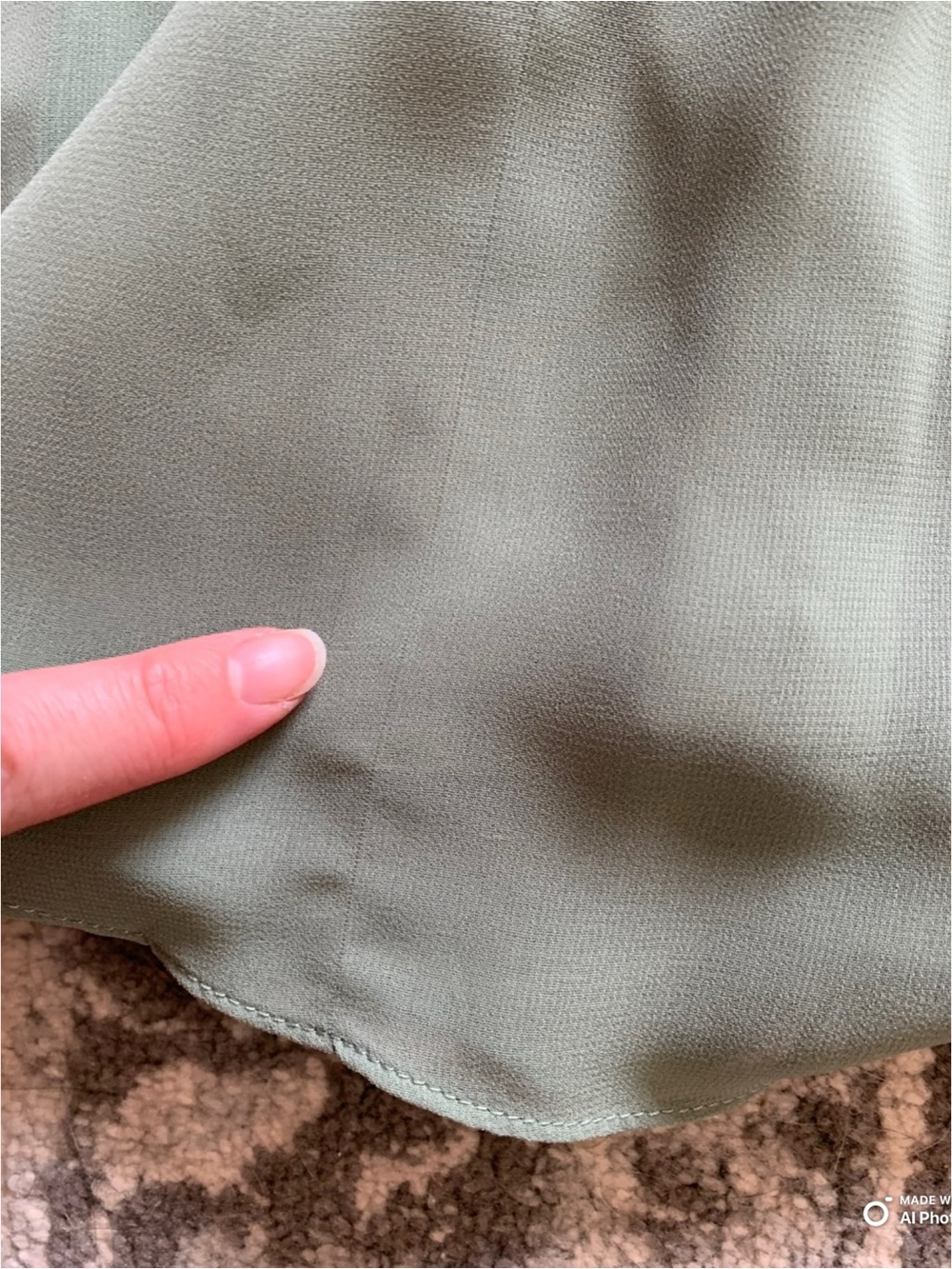 Lulus Medium Radiant Charisma Sage Brush Chiffon Ruched Tie-Strap Maxi Dress NWT - Picture 12 of 17